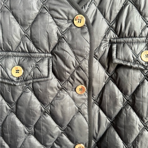 Women's  Unbranded Black Quilted V Neck Jacket Size Medium - Picture 4 of 9